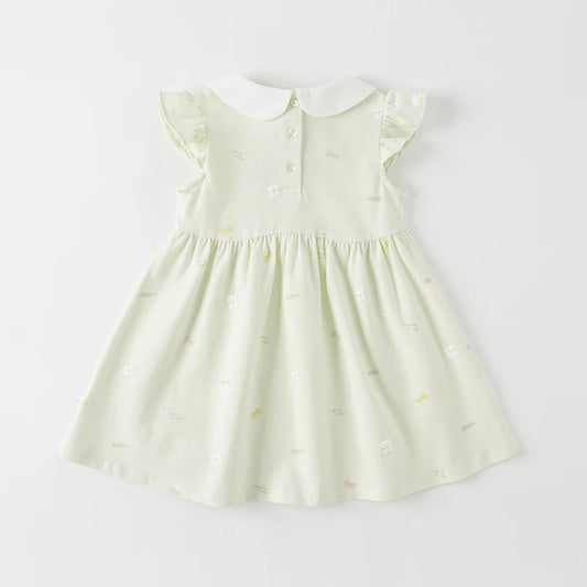Dave & Bella Summer Baby Girl's Rabbit Bow Floral Dress