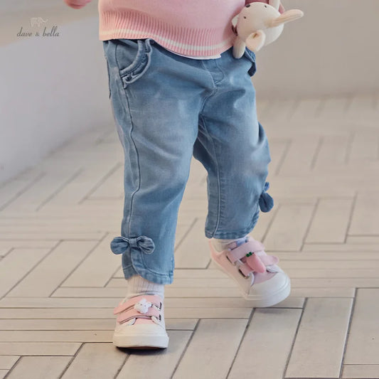 Dave&Bella Baby Girls Casual Cute Sweet Jeans Pants