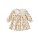 Dave&Bella Toddler Girls Smocked Sundress Cotton Playful Vintage Princess Dress