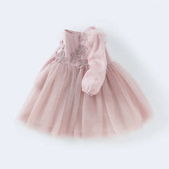 Dave&Bella Baby Girls Spring Floral Mesh Princess Dress