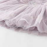 Dave&Bella Toddler Girls Adorable Flower Embroidered Mesh Princess Dresses