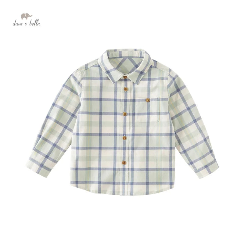 Dave&Bella Baby Boys Spring Pure Cotton Casual Fashion Formal Top