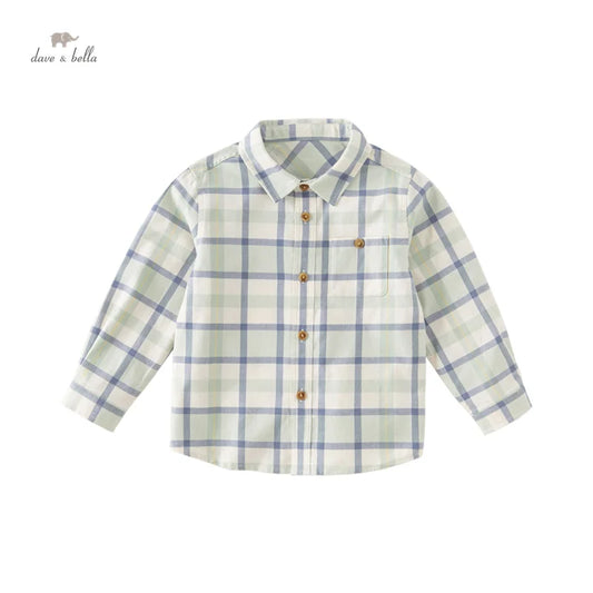 Dave&Bella Baby Boys Spring Pure Cotton Casual Fashion Formal Top