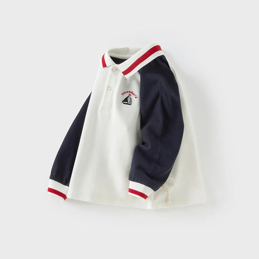 Dave Bella Boys' Colorblock Polo T-shirt