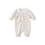 Dave&Bella Baby Girls Sweet Cotton Floral Print Rompers Jumpsuit