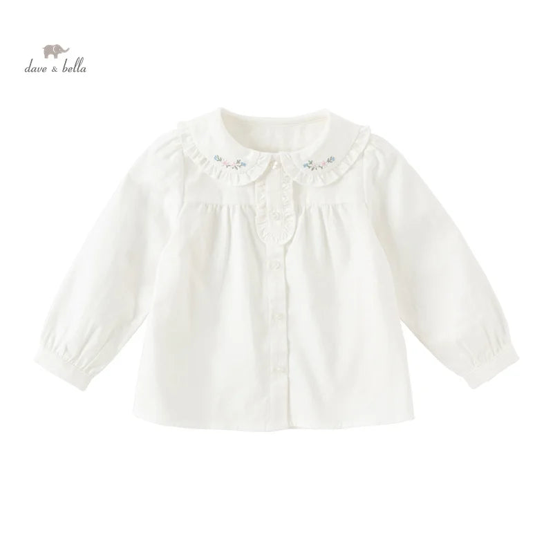 Dave&Bella Baby Girls Spring Cotton Sweet Blouse Tops