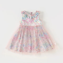 Summer Sleeveless Floral Princess Dress
