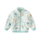 Dave&Bella Toddler Boys’ Fleece Jacket – Playful Print “Hug Jacket”