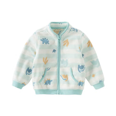 Dave&Bella Spring Kids Girls Boys Fleece Print Coat Tops