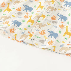 Dave&Bella Baby Boys Summer Cotton Animal Print Short Sleeve Shirt Top