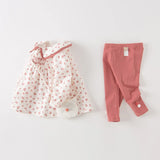 Dave&Bella Toddler Girls Summer Pink Leopard Print Blouse Pants Suits(wallet bag)