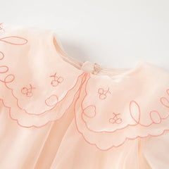 Dave&Bella Girls Summer Sweet Pink Mesh Dress