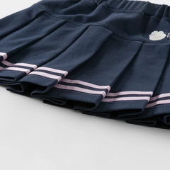 Dave Bella 2025 Spring Toddler Girls' Pleated Skirt Set