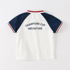 Dave&Bella Kids Boys Summer Short Sleeve Shirt Tops