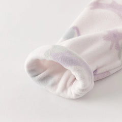 Dave&Bella Children Girls Spring Purple Fleece Casual Coat Tops