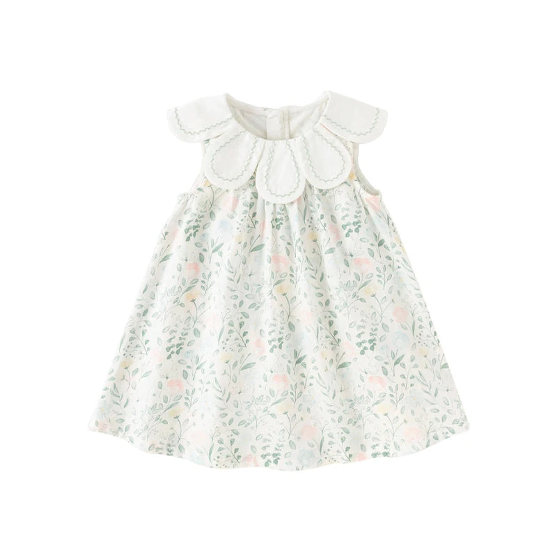 Dave&Bella Summer Toddler Girls Sleeveless Floral Princess Dress