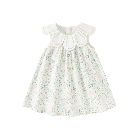 Dave&Bella Summer Toddler Girls Sleeveless Floral Princess Dress