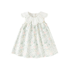 Dave&Bella Summer Toddler Girls Sleeveless Floral Princess Dress