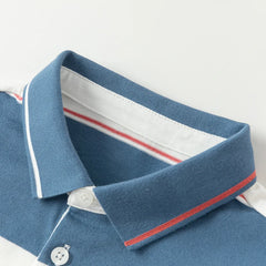 Dave & Bella Kids Cotton Polo Shirt – Long Sleeve Striped Tee