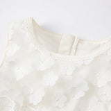 Dave&Bella Summer Toddler Girls White Lace Princess Dress