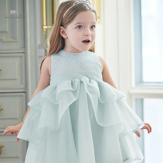 Dave Bella Girl's Princess Mesh Sleeveless Dress