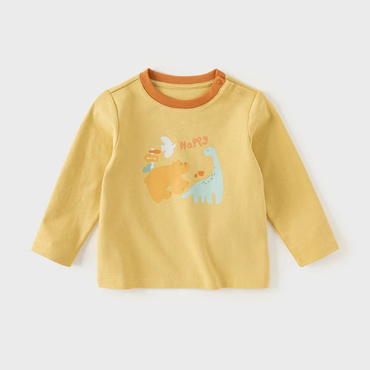 Dave&Bella Children Girls Boys Spring Cotton Cartoon T-shirt Tops