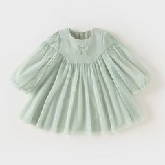 Dave&Bella Baby Girls Spring Green Mesh Cute Party Dress