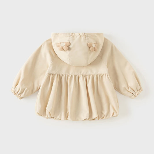 Dave Bella Girl's Hooded Trench Jacket