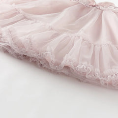 Dave&Bella Girls Spring Dress - Cute Mesh Embroidery Princess Dress for Party