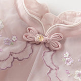 Dave&Bella Toddler Girls Cute Mesh Embroidery Princess Party Dress