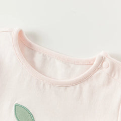 Dave & Bella Summer Baby Girl's Pink Cotton T-Shirt