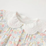 Dave&Bella Baby Girls Sweet Cotton Floral Print Rompers Jumpsuit