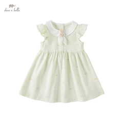 Dave & Bella Summer Baby Girl's Rabbit Bow Floral Dress
