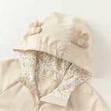 Dave&Bella Girls Toddler khaki Hooded Trench Jacket