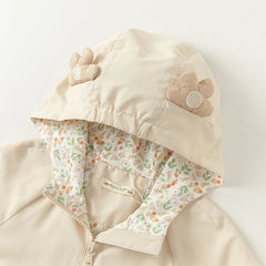 Dave Bella Girl's Hooded Trench Jacket