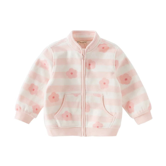 Dave&Bella Children Girls Spring Outerwear Cute Print Tops Pink