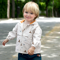 Dave&Bella Spring Boys Windbreaker Waterproof Hooded Top Coat Jacket