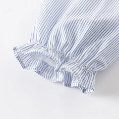 Dave&Bella Bbay Girls Spring Cotton Striped Gentle Blouse Top Shirt