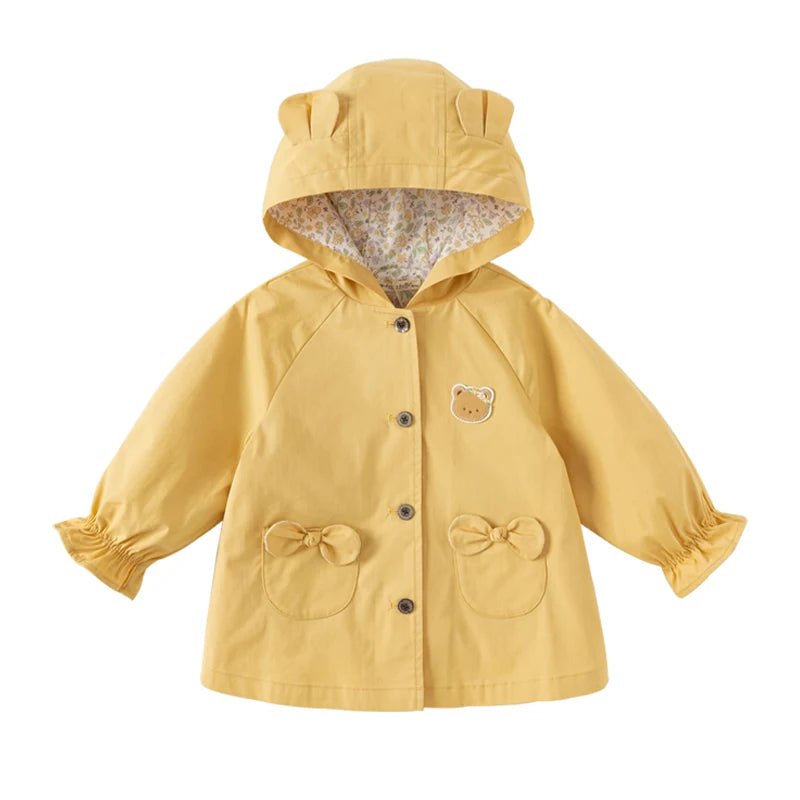 Dave Bella Girl's Single Breasted Trench Coat