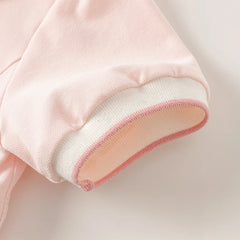Dave&Bella Baby Girls Summer Short Sleeves Pink Pleated Dress