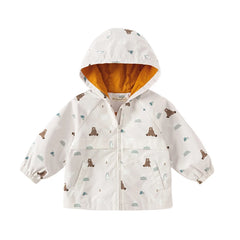 Dave&Bella Spring Boys Windbreaker Waterproof Hooded Top Coat Jacket
