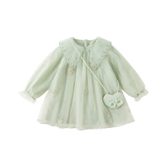 Dave&Bella Baby Girls Spring Mesh Princess Dress with Coin Wallet