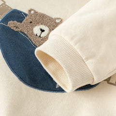 Dave&Bella Baby Boys  Autumn Spring Cartoon Bear Clothes Set