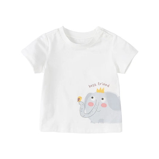 Dave & Bella Summer Kids Cartoon Print T-Shirt