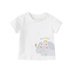 Dave & Bella Summer Kids Cartoon Print T-Shirt