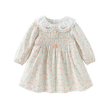 Dave&Bella Toddler Girls Smocked Sundress Cotton Playful Vintage Princess Dress