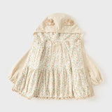 Dave&Bella Girls Toddler khaki Hooded Trench Jacket