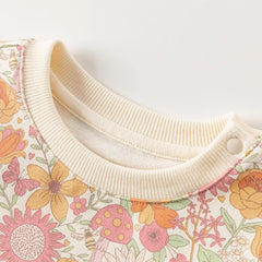 Dave&Bella Kids Girls Spring Sweatshirt Floral Pullover