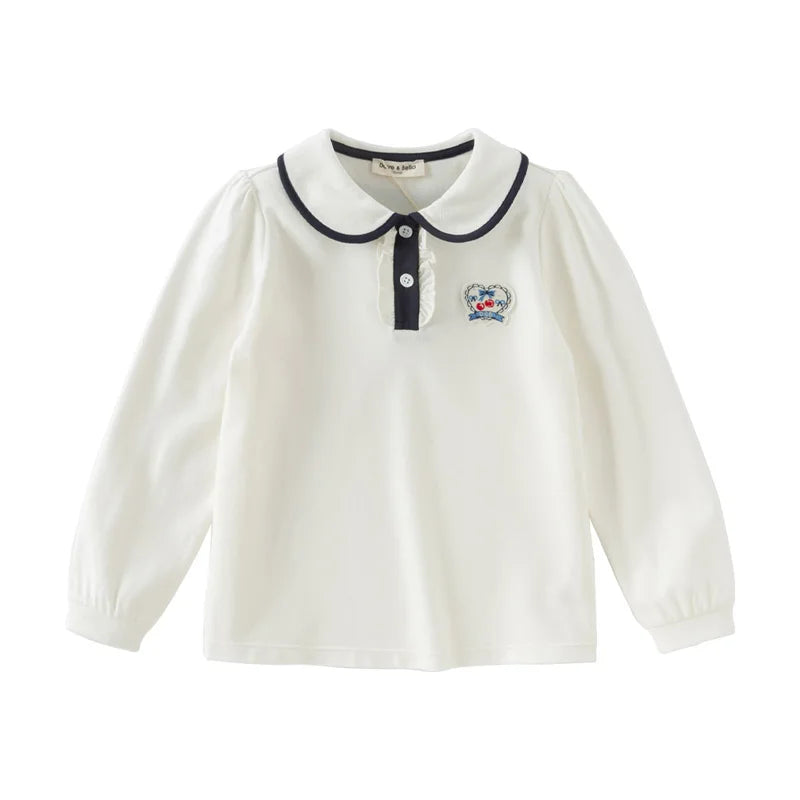Dave&Bella Children Girls Spring Casual Polo Shirt Tops