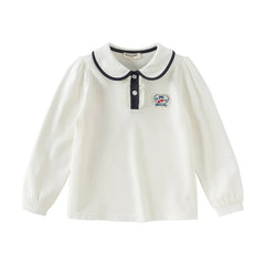 Dave&Bella Children Girls Spring Casual Polo Shirt Tops